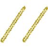 BUYTUS 4 6 8 pollici catena e guida for mini motosega elettrica sostituzione sega da potatura parti di accessori for utensili giardino(2ps-6in gold chain)