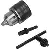 Mavaol Mandrino per trapano per carichi pesanti in acciaio inossidabile da 1,5 mm 13 mm, cuscinetto anti-usura, protezione e usura, include chiave e asta di prolunga, per