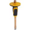 MUELODSIC Scalpello Manuale da Muratura 18mm, Punta Piatta con Protezione Mano | Acciaio al Tungsteno, Design Ergonomico, per Intaglio su Pietra e Lavori su Calcestruzzo, Affidabile