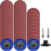 NYXCL 50 dischi Quick Change 80 GRITS 2 pollici A/O Sanding Discs with 1/4 Holder for the Grinder Surface Prep Strip Grind Finitura Polacca Burr Rust Paint Removal Surface Conditioning Discs