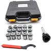 KLOOLIVE Prazision - Pinza di serraggio 17 pezzi, MK3 M12 ER32, per incisione e fresatura, 3-20 mm, mandrino per tornio CNC