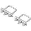 ProPlus Set di 2 staffe a U rettangolari da 60 mm per morsetto
