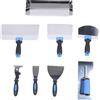 Eujgoov Set di 8 Spatole per Cartongesso, in Acciaio Inossidabile con Manici Ergonomici, Include Spatole per Stucco, Raschietto, Cazzuola e Vaschetta per Stucco da 35 Cm per Nastratura,
