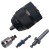 ERNZI 0.8-10mm 3-Jaw 3/8-24UNF Mandrino senza chiave Adattatore for chiave a cambio rapido SDS-Plus Gambo 1/4 Quadrato esagonale for avvitatore a percussione (Color : Chuck and Shank Set)