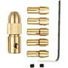 ERNZI 8 Pz Kit Punta Da Trapano Elettrico Mandrino Adattatore Pinza 0.5-3mm Strumento di Perforazione Cartella Trapano Tappo In Rame for Utensili Elettrici Rotativi