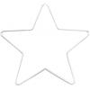 GLOREX 6 1294 411 - Cornice in Metallo a Forma di Stella per Fai da Te, ca. 25 cm, Rivestita in Bianco, Ideale per acchiappasogni, macramè, Decorazione da Parete e floristica