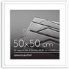 Americanflat Cornice 50x50 cm Bianca - Cornice 40x40 cm con Passepartout o 50x50 cm Senza Passepartout - Portafoto con Bordo Sottile in PVC e Pannello Protettivo in Plastica
