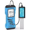 YQVEOT Kit per analisi del terreno 7 in 1 Tester rapido del suolo Misuratore di azoto Fosforo Potassio NPK pH Umidità Umidità Nutrienti Conducibilità Tester Misuratore EC per giardino, fattoria, cura del pra