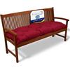Beautissu Cuscino per panche Flair BK ca.150x50x10 cm soffice e Comodo - per panchine da Giardino e dondoli - Rosso