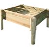 CAPALDO ORTO PENSILE IN LEGNO IMPREGNATO 74X74X50H PER BALCONE E TERRAZZA