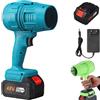 Generico Seese Pro Soffiatore Elettrico Senza Fili - Soffiatore Aspirapolvere 2 in 1 Portatile, 35000 RPM Ultra Potente, 40 Minuti Autonomia, Leggero per Giardino, Cortile, Foglie, Prato (Blue,1 Battery)