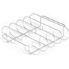 Generico Rib Rack Roaster - 12 inch Stainless Steel BBQ Grill Accessory | Non Stick Vertical Rib Holder - 4 Slot Rack for Evenly Cooking Ribs on Grill or Oven, Ideal for Outdoor Barbecues Picnics