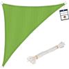 Expand Tenda parasole triangolare, 2,5 x 2,5 x 3,5 m, colore verde lime, protezione solare per giardino, terrazza e balcone, protezione UV in HDPE, permeabile all'aria, ombreggiante