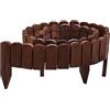 Gartenwelt Riegelsberger Bordo per bordatura Marrone Lunghezza 203 cm Altezza recinzione 10 cm Recinzione in legno Bordo taglio erba Bordo aiuola Legno di abete rosso