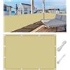 Woace Frangi-Vista Balcono Impermeabile Telo per Privacy del Balcone PES Schermi Divisori e Protettivi per Balconi Protezione UV per Ringhiere di Appartamenti Giardino Esterno Sabbia 85x900cm