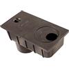 ScarMaxx - Scarico per grondaia - Scarico per pluviale - Canalina per Acqua piovana DN 110 - Scarico a Pavimento Compatibile con grondaie da 50-110 mm - Plastica, Nero - 29,8x15,2x16cm