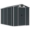vidaXL Capanno da Giardino Antracite 191x300x198 cm in Acciaio Zincato