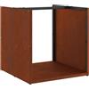 vidaXL Rastrelliera per Legna da Ardere 40x40x40 cm in Acciaio Corten, portalegna per caminetto, portalegna, Supporto per Legna da ardere