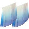 Naisicatar 2 Pezzi di culto Bandiere per Danza 87x55in Semicircle Chiffon Leggero esteso Bandiere di Danza Bandiere a Colori di adorazione (da Bianco a Blu)