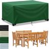 TYYHTJ Copertura Tavolo Giardino Esterno Impermeabile, Resistente ai Raggi UV Resistente allo Strappo Copertura per Mobili da Giardino, 420D Tessuto Oxford Telo Copri Tavolo Esterno (210x80x80cm) - Verde