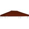 vidaXL Copertura Superiore per Gazebo Resistente Tetto per Tendone Protezione Tenda da Giardino a Strappo Poliestere e PVC 310g/m² 3x4 m Terracotta