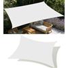 Flyace Telo Ombreggiante Rectangular 3.5x3.5M Tenda a Vela Impermeabile Vela ombreggiante Parasole Protezione Raggi UV Vela Ombreggiante per Terrazza Piscina Campeggio Posto Auto Coperto Bianco