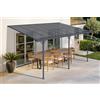 Cazeboo Carport/Pergola Addossata 13,5m² KLEO 4,5x3m Alluminio Grigio