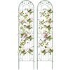 RELAX4LIFE Traliccio per Rampicanti da 2/4 Pezzi, Pannelli di Recinzione Decorativi da Giardino, Grigliato per Piante Rampicanti (220 x 50 cm,Verde | 2Pcs)