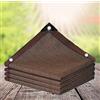 YSPP Rete Ombreggiante 3x4 Occhielli Marrone Telo Tenda Ombreggiante Esterno 3x4m Ombra Anti-UV 90% Permeabile Teli Ombreggianti da Balcone per Giardino, Serra, Fienile Esterno, Tetti,brown-2x6m
