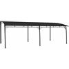 Mengtu Gazebo da giardino, tettoia per terrazza, gazebo da giardino, protezione solare, resistente alle intemperie, tenda da giardino, tenda per feste, pergola, 6 x 3 x 2,55 m, antracite, mobili da