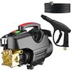 FVTVHEV Idropulitrice Elettrica, Idropulitrice Professionale 180 Bar 6,5 l/min, Idropulitrici da 2200 W con Tubo di Ingresso Dell'acqua da 2 m, Tubo di Uscita e Accessori, Per Casa/Auto/Patio