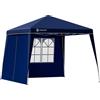 CASARIA Gazebo pop-up, 3 x 3 m, con 2 parti laterali, colori assortiti, protezione UV 50+, con custodia, impermeabile, pieghevole, tenda pieghevole, festival, colore blu Capri