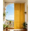 HOME ZEN HOUSEHOLD LINEN Tenda da Sole LIGHT Tinta Unita per Esterno e Balcone, con Frange e Anelli, Tessuto Poliestere Leggero, Diverse Varianti 145x290cm tinta unita giallo