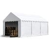TOOLPORT Tendone deposito 3x6 m PVC 750 N bianco tenda capannone telaio perimetrale e rinforzo del tetto
