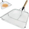 Generisch Colino per compost, grande pala da giardino in metallo, larghezza maglie 4/12 mm, setaccio per terra da giardino, pala per grani di mais, efficace setaccio ergonomico portatile in acciaio inox