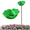 Generico Paletto Da Giardino In Metallo Fatto A Mano, Abbeveratoio Vintage Per u-ccelli Con ciotolas Per Bere, Mangiatoia Per a-pi E Farfalle Con Design Floreale Per Giardino Esterno, Patio E Cortile