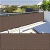 LIUNADM Recinzione Copertura per Balcone 70 x 160 cm Traspirante, Anti-UV, Protezione Solare Telo Frangivento, Frangivisto Balcone per Protezione con Occhielli Corde Recinzione Giardino, Marrone