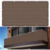 YUANZHI Telo per Balcone Ringhiera 900 x 60 cm HDPE 220G/㎡, Protezione Uv, Frangivento Recinzione Copertura, per Patio Giardino, Marrone