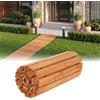COSTWAY Passerella Arrotolabile per Giardino, Sentiero da Giardino con Filo di Ferro e Consistenza Antiscivolo Resistente alle Intemperie, Percorso in Legno per Cortile e Spiaggia (245 x 55 x 1,5 cm)