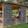 LINGKY Tenda da Sole per Esterno Tende per Gazebo Tenda Voile 2 Pannelli Trasparente con Passanti Tende da Esterno per Balconi Tende Esterno Impermeabile (2 Pezzi-132x213cm,Grigio)