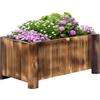 Outsunny Orto Rialzato da Esterno in Legno di Abete, Fioriera da Esterno, per Frutte Verdure Fiori Giardino, 70x35x30 cm, Legno naturale