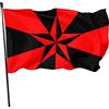 AOOEDM Bandiera socialista libertaria Bandiere decorative da giardino Feste in camera all'aperto 3 x 5 piedi