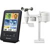 Bresser - Stazione meteorologica wireless con sensore per esterno, centralina meteorologica 5 in 1, a colori, WLAN per temperatura, umidità, pressione atmosferica, anemometro e pluviometro, nero