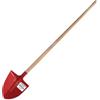 Generico Badile a Punta in Acciaio Temprato Rinforzato Verniciato con Manico in Legno di Faggio da 140 cm - 28,5 × 29 cm, 1,1 kg - Ideale per Giardinaggio ed Edilizia (Arancio)