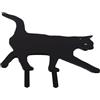 Eawfgtuw 3 sagome di gatto per giardino, spaventapasseri da giardino per gatti neri con occhi in marmo, resistenti alle intemperie, per cortile, esterni, innocuo, deterrente per uccelli, volpe (B)