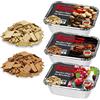 FLAMMBURO Set di 3 trucioli di incenso, ciliegia, noce, whisky, frammenti di legno, barbecue, affumicatore, barbecue, trucioli, farina, cotolette - ciliegia, noce, aroma di whisky (confezione da 3)