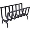 Fonderia Bongiovanni | Brucialegna | porta legna | portalegna da interno | portalegna da esterno | braciere | in ferro per camino e barbecue (cm 48x20x28h)