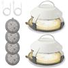 mumisuto 2 Pezzi Trappole Antipulci Per La Casa, Trappola Per Pulci Con 5 Dischi Adesivi, Trappole Luminose Per Pulci, Dome Flea Trap, Trappola Elettrica Per Pulci Lampada Per Tappeti, Biancheria