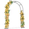 Froadp - Arco da giardino per rose in metallo, 192x38x240 cm, arco a portale con rivestimento a polvere in nero, resistente agli agenti atmosferici, supporto per piante rampicanti per giardino