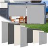 Ollewiellan Tenda da sole verticale 140 x 240 cm, tenda da sole per balcone, tenda a rullo protezione dal vento, tenda laterale,resistente alle intemperie, Grigio Chiaro